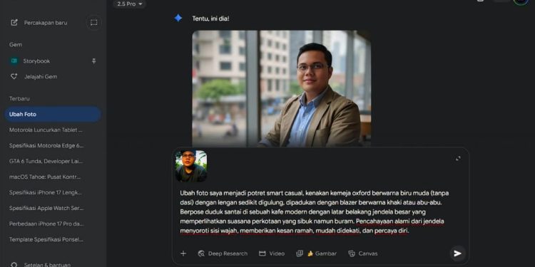 Edit Foto Seolah Studio Profesional Menggunakan Google Gemini AI