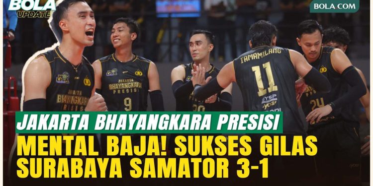 Surabaya Dikalahkan Jakarta Bhayangkara Presisi 3-1, Akhir Dramatis Empat Set